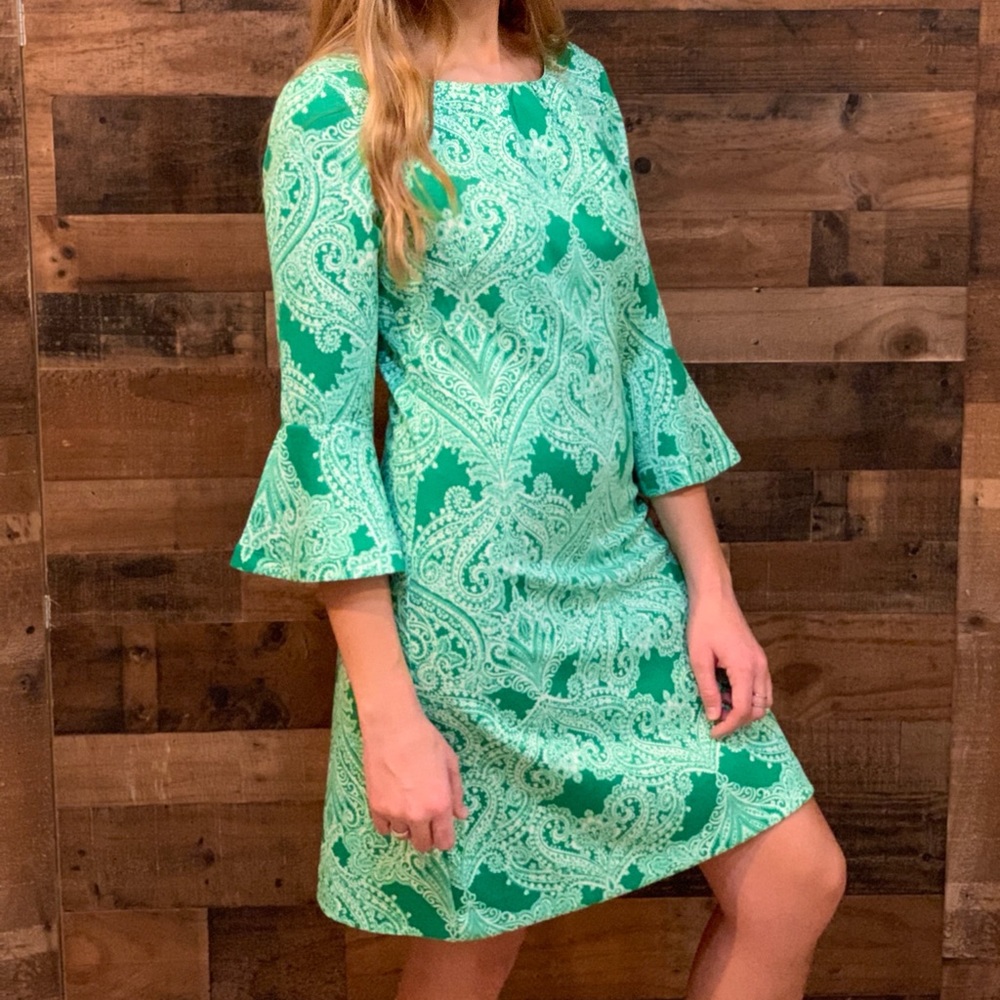 Green and white New York & Company dress